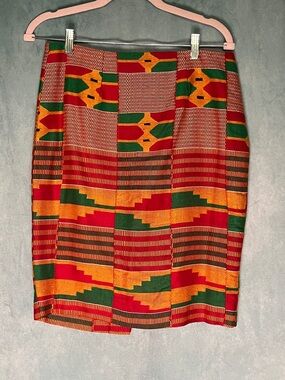 African Print Mini Skirt